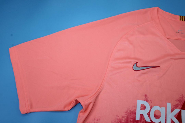 Retro Jersey 2018-2019 Barcelona Third Away Pink Soccer Jersey Vintage Football Shirt