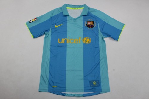 with LFP Patch Retro Jersey 2007-2008 Barcelona RONALDINHO 10 Away Soccer Jersey Vintage Camisetas de Futbol