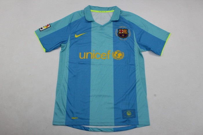 with LFP Patch Retro Jersey 2007-2008 Barcelona RONALDINHO 10 Away Soccer Jersey Vintage Camisetas de Futbol