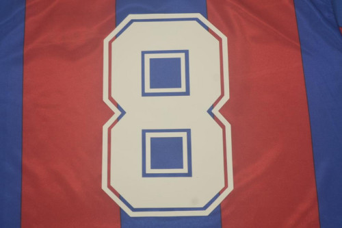 Retro Jersey 1982-1984 Barcelona 8 Home Blue/Red Soccer Jersey Vintage Football Shirt
