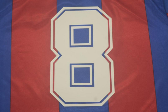 Retro Jersey 1982-1984 Barcelona 8 Home Blue/Red Soccer Jersey Vintage Football Shirt