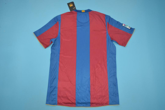 with LFP Patch Retro Jersey 2007-2008 Barcelona Home Soccer Jersey Vintage Football Shirt