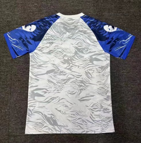 Fan Version Japan 2024 White/Blue Dragon Soccer Jersey Football Shirt