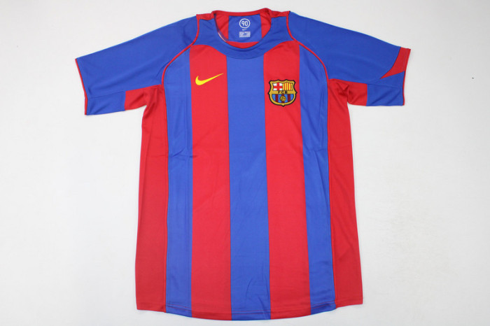 with LFP Patch Retro Jersey 2004-2005 Barcelona MESSI 30 Home Soccer Jersey Vintage Football Shirt