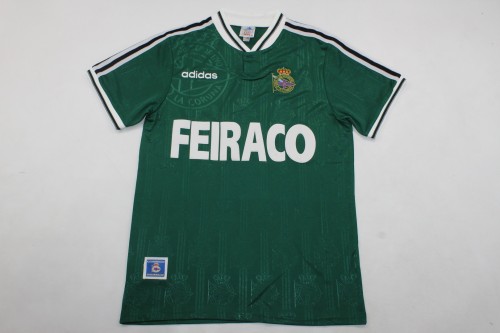 Retro Jersey 1999-2000 Deportivo La Coruna DJALMINHA 8 Away Green Soccer Jersey Vintage Football Shirt
