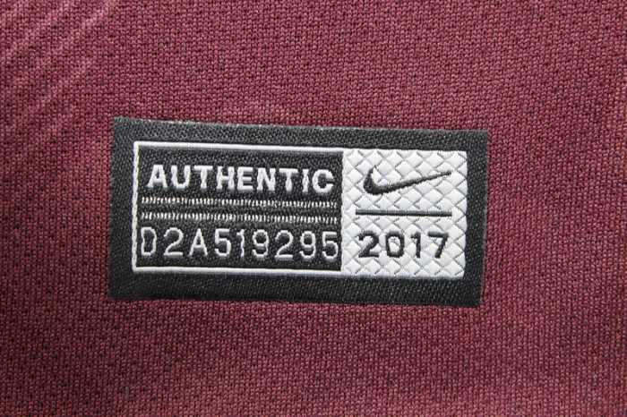 with UCL Patch Retro Jersey 2017-2018 Barcelona Third Away Maroon Soccer Jersey Vintage Football Shirt