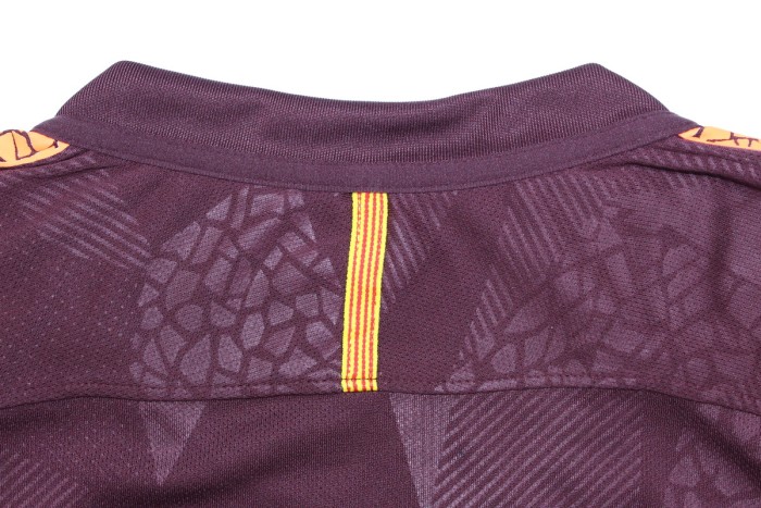 with UCL Patch Retro Jersey 2017-2018 Barcelona Third Away Maroon Soccer Jersey Vintage Football Shirt