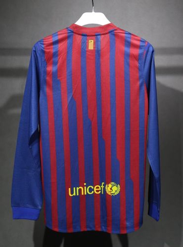 Player Version Long Sleeve Retro Jersey 2011-2012 Barcelona Home Vintage Soccer Jersey