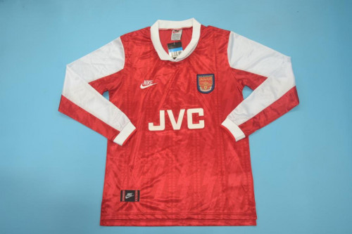 Long Sleeve Retro Jersey 1994-1996 Arsenal Home Soccer Jersey Vintage Football Shirt