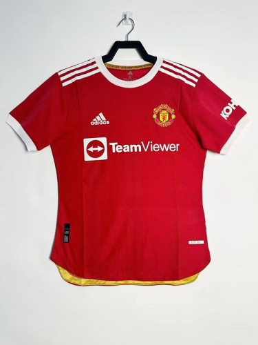 Player Version Retro Jersey 2021-2022 Manchester United Home Soccer Jersey Vintage Football Shirt