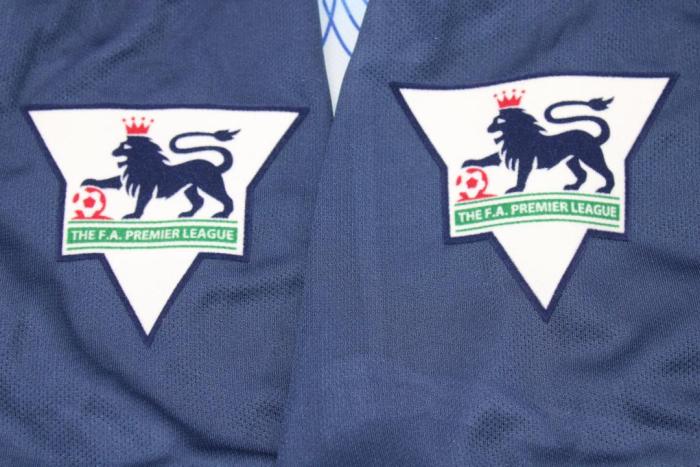 with EPL Patch Retro Jersey 2002-2003 Arsenal Away Blue Soccer Jersey Vintage Football Shirt