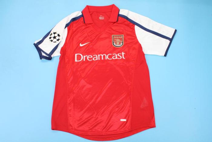 with UCL Patch Retro Jersey 2000-2002 Arsenal HENRY 14 Home Soccer Jersey Vintage Football Shirt