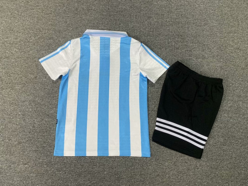 Retro Youth Uniform Kids Kit 1994 Argentina Home Soccer Jersey Shorts Vintage Child Football Set