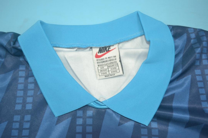 with EPL Patch Retro Jersey Arsenal 1994-1995 Away Blue Soccer Jersey Vintage Football Shirt