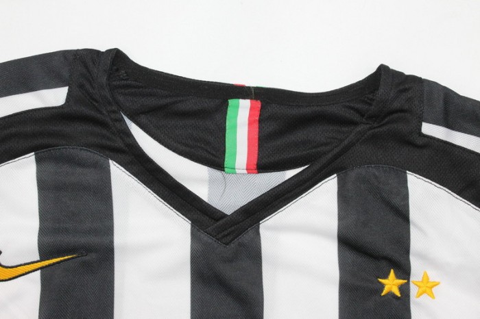with Scudetto+UCL Patch Retro Jersey 2005-2006 Juventus Home Soccer Jersey Vintage Football Shirt