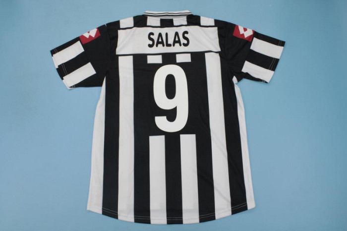 Retro Jersey 2001-2002 Juventus SALAS 9 Home Soccer Jersey Vintage Football Shirt