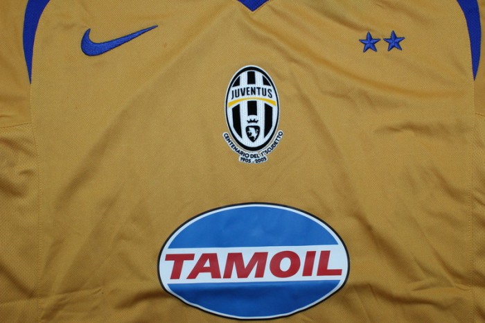 Retro Jersey 2005-2006 Juventus DEL PIERO 10 Third Away Yellow Soccer Jersey Vintage Football Shirt