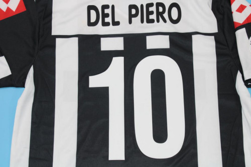 with Serie A Patch Retro Jersey 2001-2002 Juventus DEL PIERO 10 Home Soccer Jersey Vintage Football Shirt