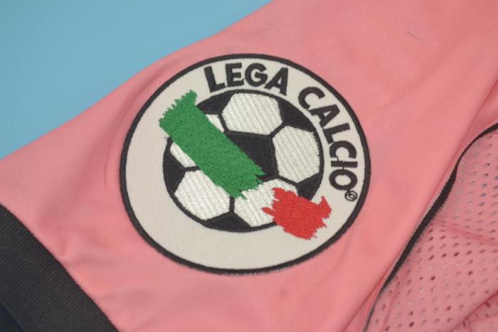 with Scudetto+Serie A Patch Retro Jersey 1997-1998 Juventus Away Pink Soccer Jersey Vintage Maillot de Foot