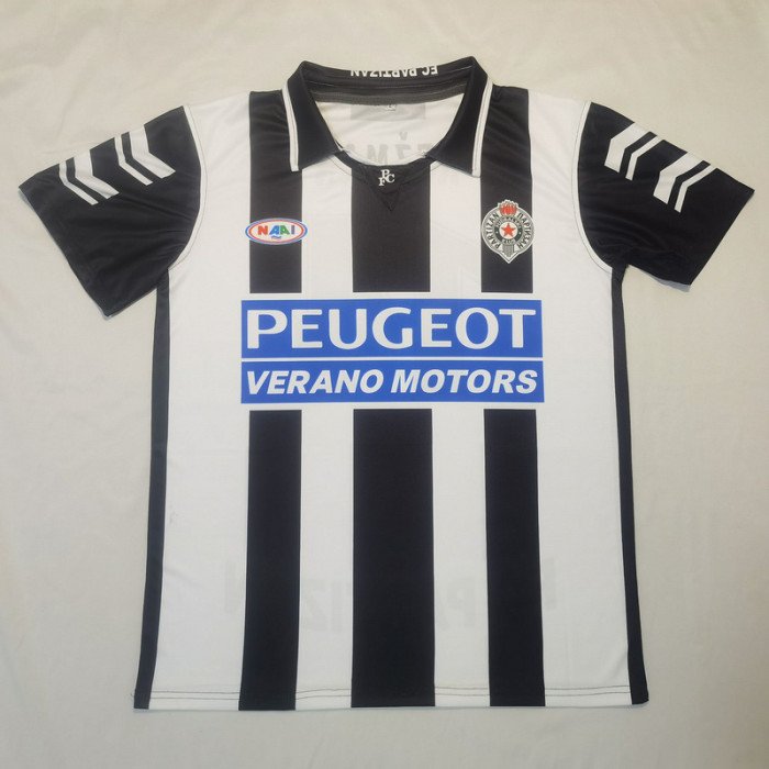 FK Partizan Black/White Soccer Jersey Football Shirt