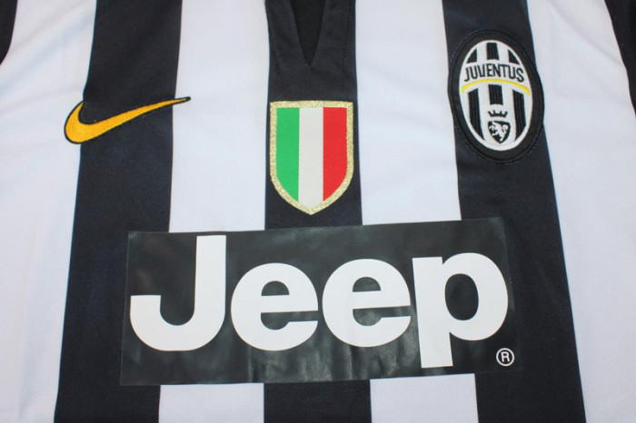 with Scudetto+Serie A Patch Retro Jersey 2014-2015 Juventus Home Soccer Jersey Vintage Football Shirt