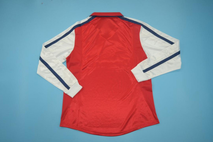 with EPL Patch Long Sleeve Retro Jersey 2000-2002 Arsenal Home Soccer Jersey Vintage Football Shirt