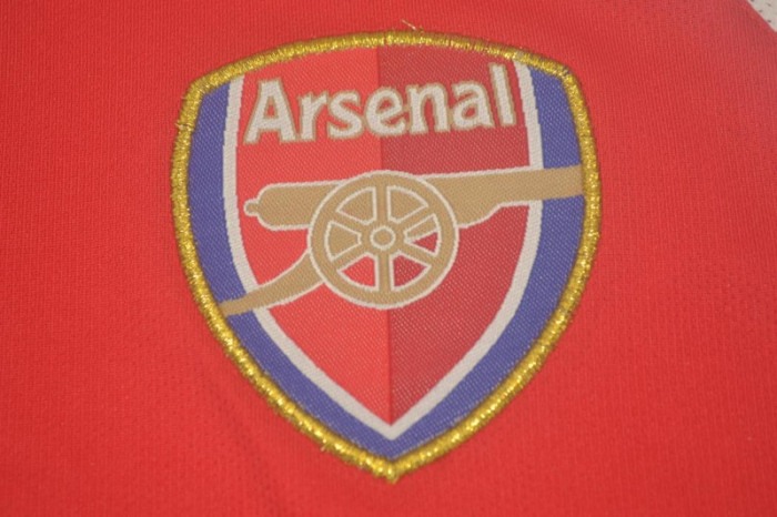 with EPL Patch Long Sleeve Retro Jersey 2002-2004 Arsenal Home Soccer Jersey LS Vintage Football Shirt