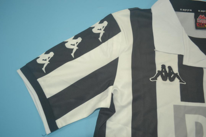 Retro Jersey 1999-2000 Juventus DAVIDS 26 Home Black/White Soccer Jersey Vintage Football Shirt