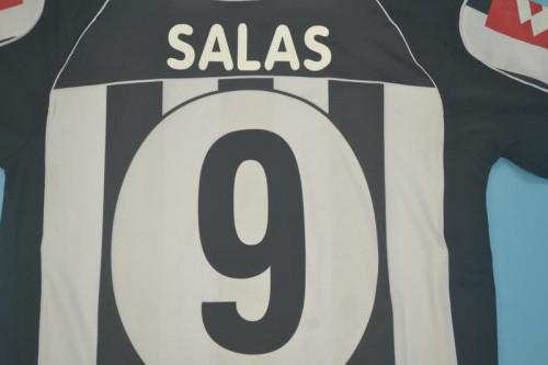 with Scudetto Patch Retro Jersey 2002-2003 Juventus SALAS 9 Home Soccer Jersey Vintage Football Shirt