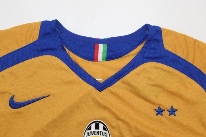 Retro Jersey 2005-2006 Juventus DEL PIERO 10 Third Away Yellow Soccer Jersey Vintage Football Shirt
