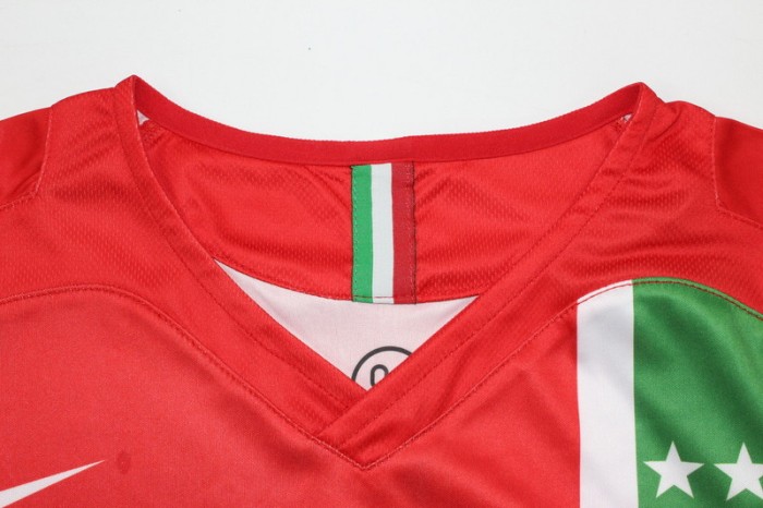 with Serie A Patch Retro Jersey 2005-2006 Juventus Away Red Soccer Jersey Vintage Football Shirt