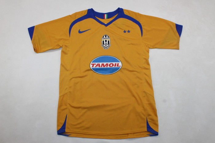 Retro Jersey 2005-2006 Juventus Third Away Yellow Soccer Jersey Vintage Football Shirt