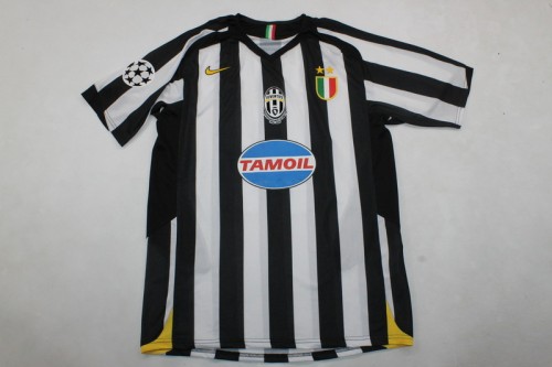 with Scudetto+UCL Patch Retro Jersey 2005-2006 Juventus Home Soccer Jersey Vintage Football Shirt