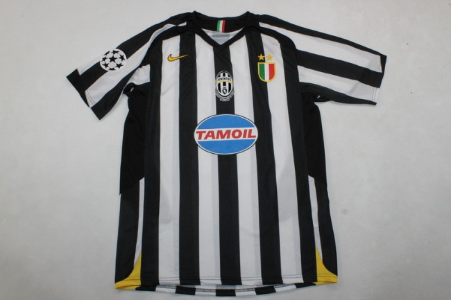 with Scudetto+UCL Patch Retro Jersey 2005-2006 Juventus Home Soccer Jersey Vintage Football Shirt