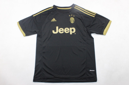 Retro Jersey 2015-2016 Juventus Third Away Black Soccer Jersey Vintage Football Shirt