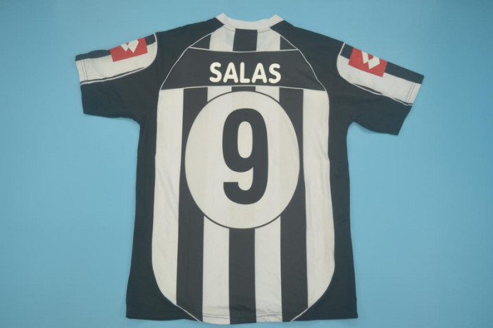with Scudetto Patch Retro Jersey 2002-2003 Juventus SALAS 9 Home Soccer Jersey Vintage Football Shirt