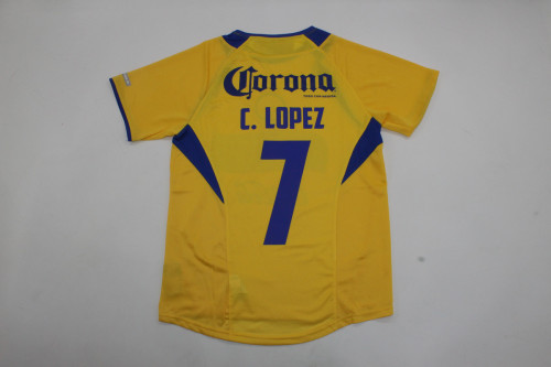 Retro Jersey 2005 Club America Aguilas C.LOPEZ 7 Home Soccer Jersey Vintage Football Shirt