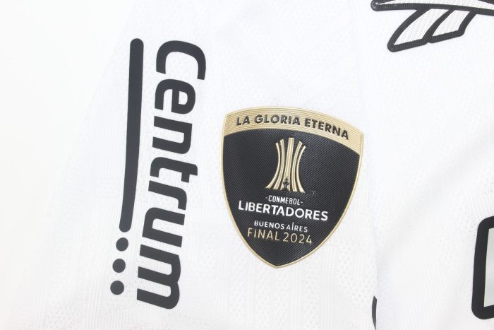 with Front Lettering+Conmebol Libertadores Patch Fan Version 2024-2025 Botafogo ALMADA 18 Liber Final Third Away White Soccer Jersey Football Shirt