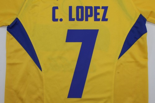 Retro Jersey 2005 Club America Aguilas C.LOPEZ 7 Home Soccer Jersey Vintage Football Shirt