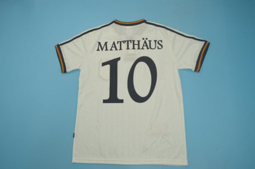 Retro Jersey 1996 Germany MATTHAUS 10 Home Soccer Jersey Vintage Football Shirt