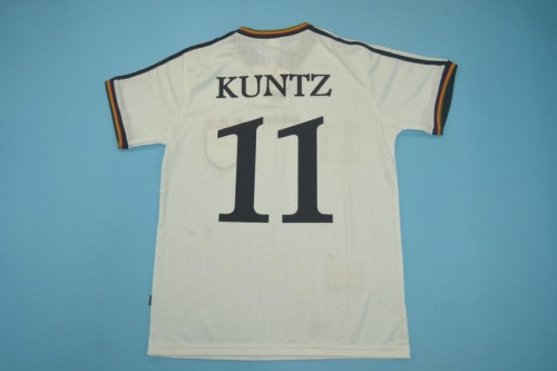 Retro Jersey 1996 Germany KUNTZ 11 Home Soccer Jersey Vintage Football Shirt
