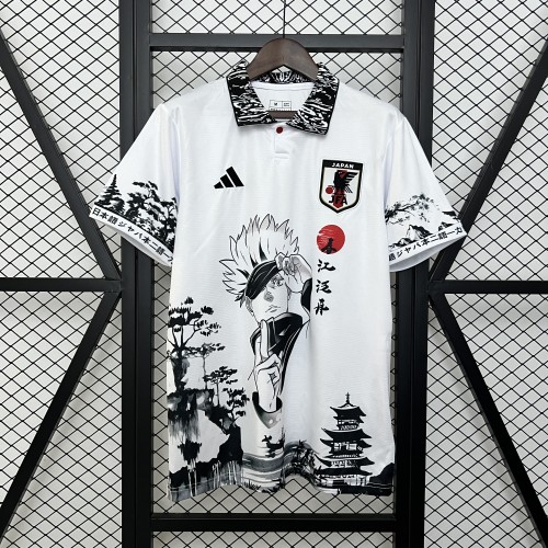 Fan Version Japan 2024 White/Black Special Edition Soccer Jersey Football Shirt