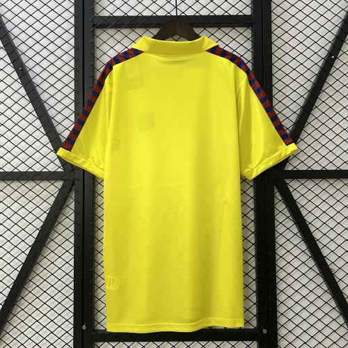 Retro Jersey 1982-1984 Barcelona Away Yellow Soccer Jersey Vintage Football Shirt