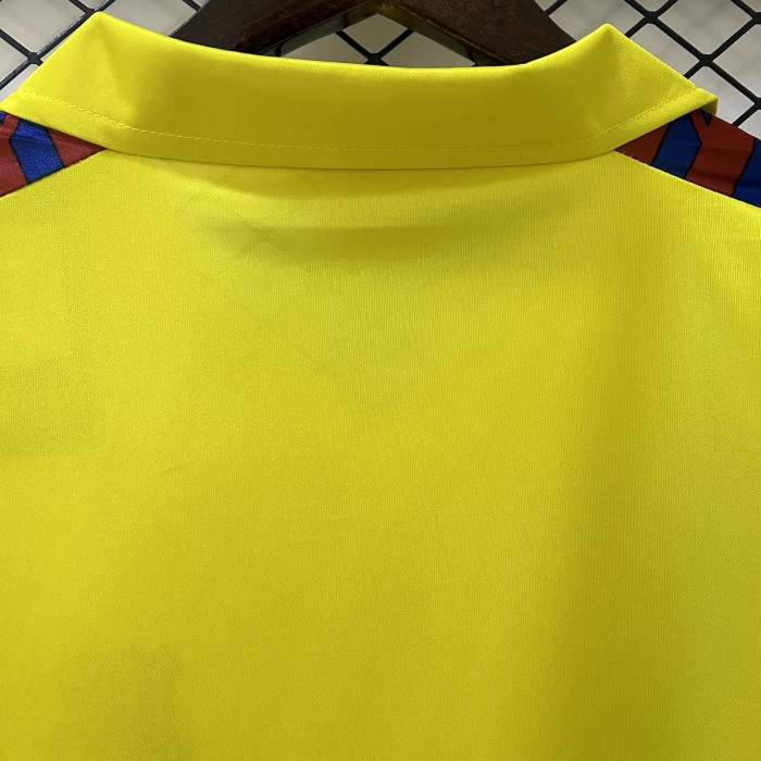 Retro Jersey 1982-1984 Barcelona Away Yellow Soccer Jersey Vintage Football Shirt
