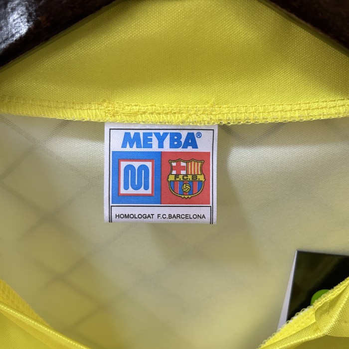 Retro Jersey 1982-1984 Barcelona Away Yellow Soccer Jersey Vintage Football Shirt