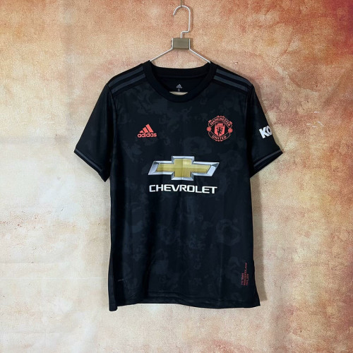 Retro Jersey 2019-2020 Manchester United Third Away Black Soccer Jersey Vintage Man Utd Football Shirt