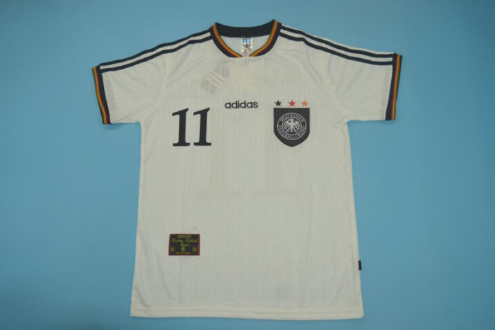 Retro Jersey 1996 Germany KUNTZ 11 Home Soccer Jersey Vintage Football Shirt