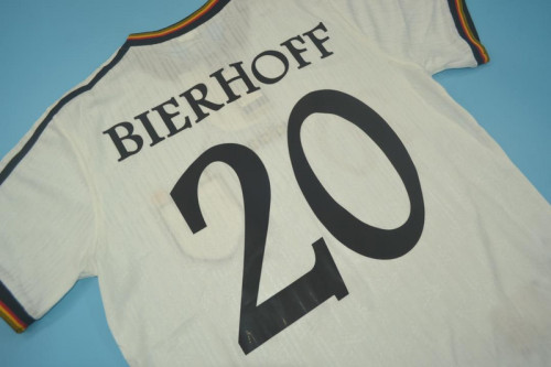 Retro Jersey 1996 Germany BIERHOFF 20 Home Soccer Jersey Vintage Football Shirt