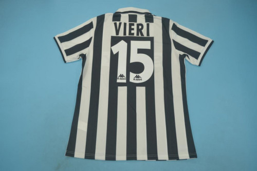 Retro Jersey 1996-1997 Juventus VIERI 15 Home Soccer Jersey Vintage Football Shirt