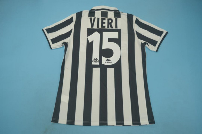 Retro Jersey 1996-1997 Juventus VIERI 15 Home Soccer Jersey Vintage Football Shirt
